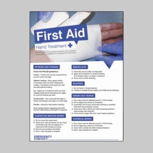 First Aid - Hand Treatment Poster