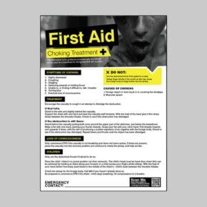 First Aid - Choking Treatment Poster
