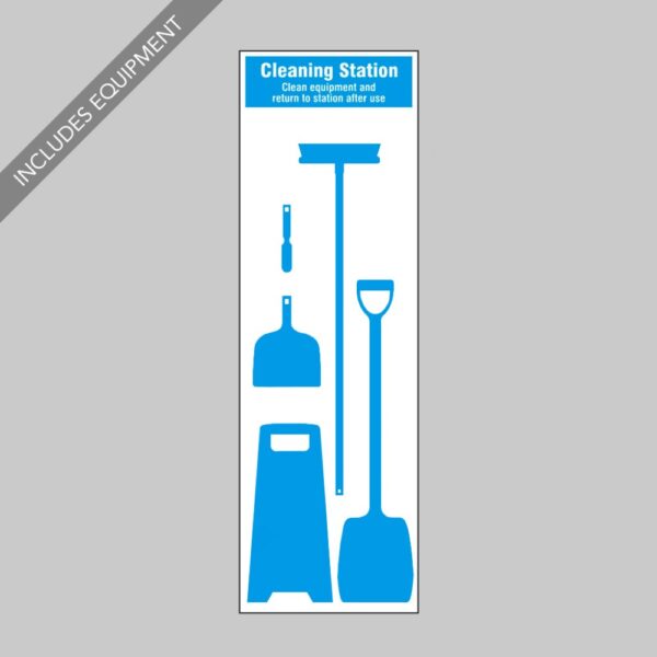 Cleaning Station Shadow Board - Complete Kit With Tools (5 Piece)