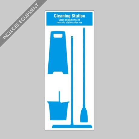 Cleaning Station Shadow Board - Complete Kit With Tools (4 Piece)