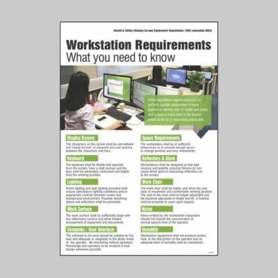 DSE - Display Screen Equipment Regulations 1992 Poster