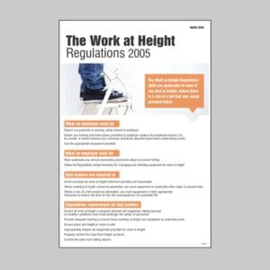 Working At Height Regulations Poster