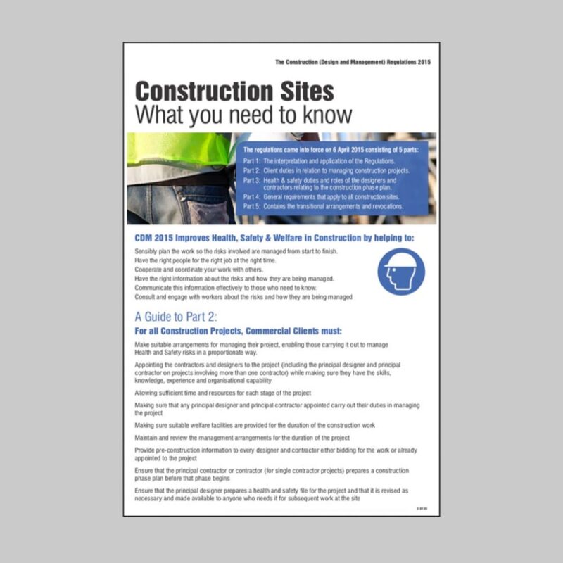 Construction (Design & Management) Regulations 2007 Poster