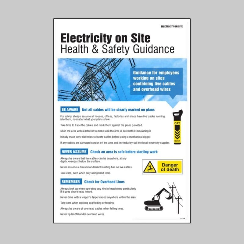 Electricity On Site Guidance Poster