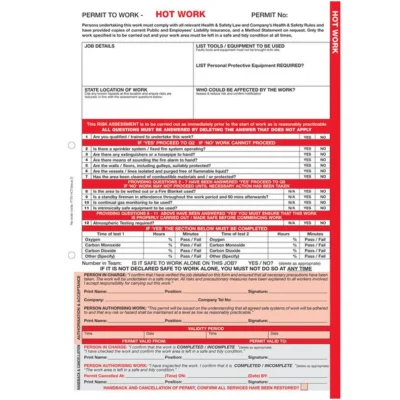 Permit To Work - Hot Work