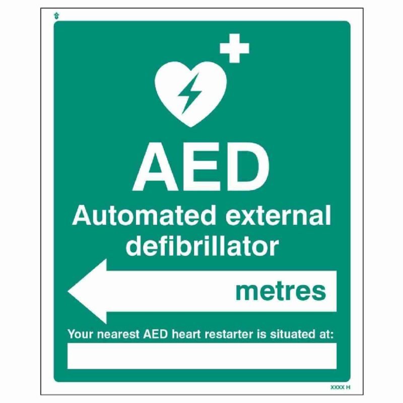 AED Defibrillator Arrow Left