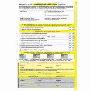 COSHH hazardous substances work permit