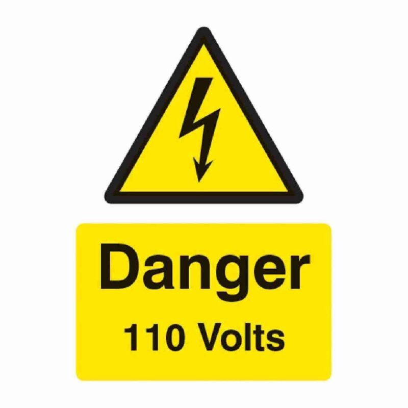 Danger 110 Volts Sign