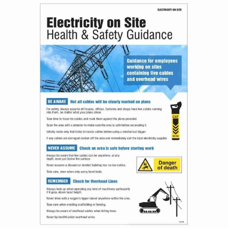 electricity on site guidance poster