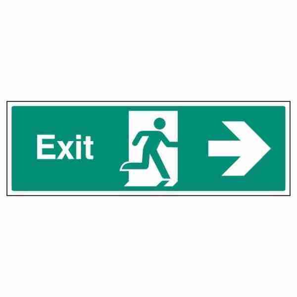 Exit sign with arrow right