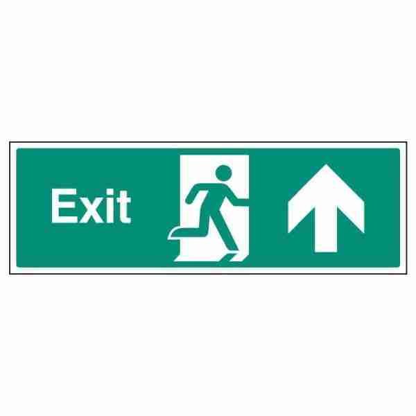 Exit sign with arrow up