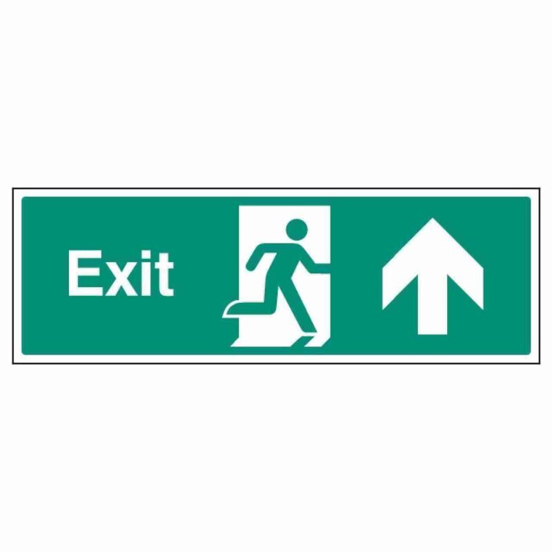 Exit sign with arrow up