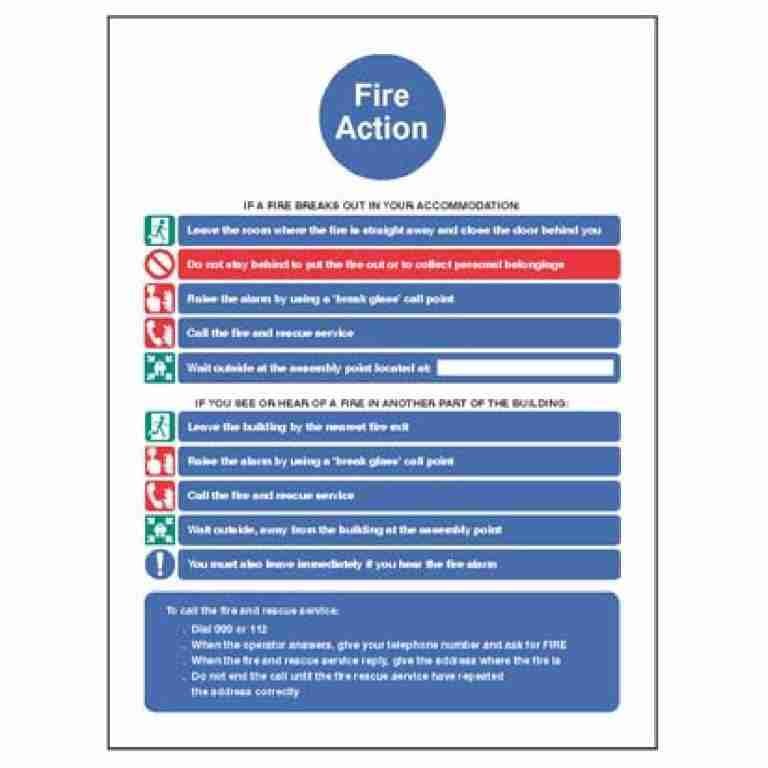 Fire Action Notice For Housing With Communal Fire Alarm And ...