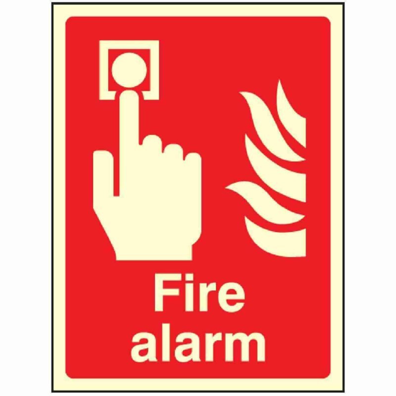 Fire Alarm Sign Luminescent