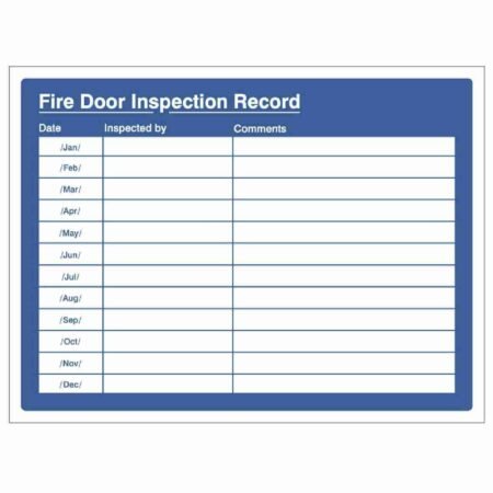 Fire Door Inspection Record