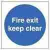 Fire Exit Keep Clear Sign