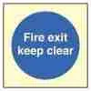 Fire Exit Keep Clear Sign