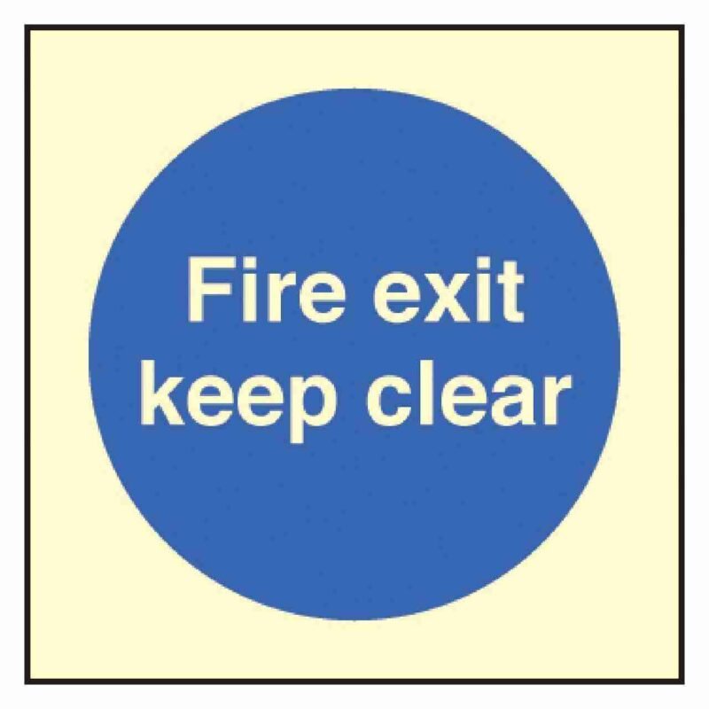 Fire Exit Keep Clear Sign