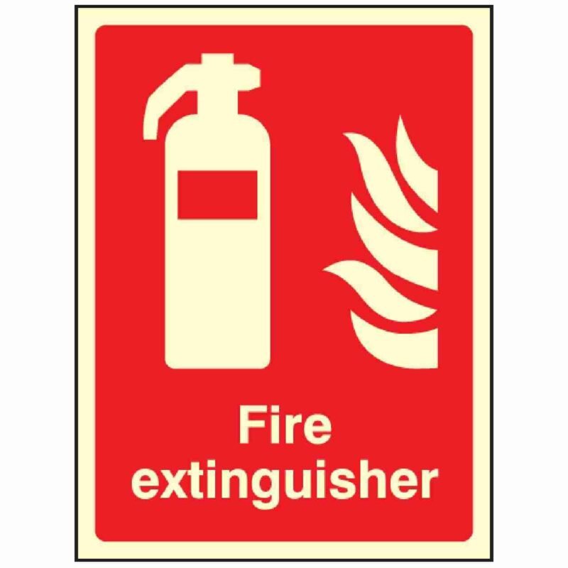 Fire Extinguisher Sign Photoluminescent