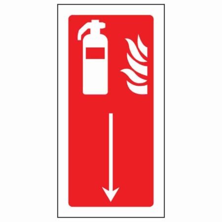 Fire Extinguisher Sign - Arrow Down