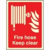 Fire Hose Keep Clear Sign Photoluminescent