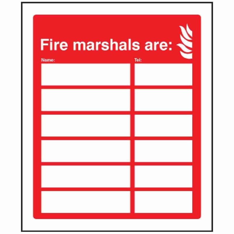 Fire Marshal 6 Person Sign