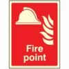 Fire Point Photoluminescent Sign