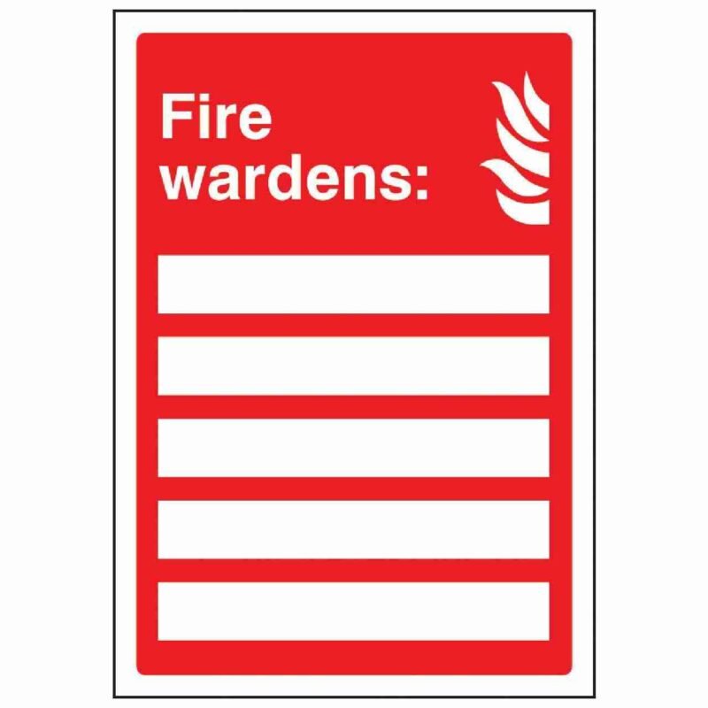 Fire Wardens 5 Person Sign