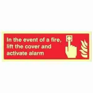 In Event Of Fire Lift Cover And Activate - Image 3