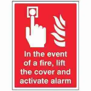 In Event Of Fire Lift Cover And Activate - Image 5