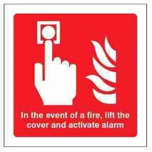 In Event Of Fire Lift Cover And Activate - Image 6