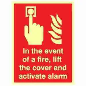 In Event Of Fire Lift Cover And Activate - Image 9