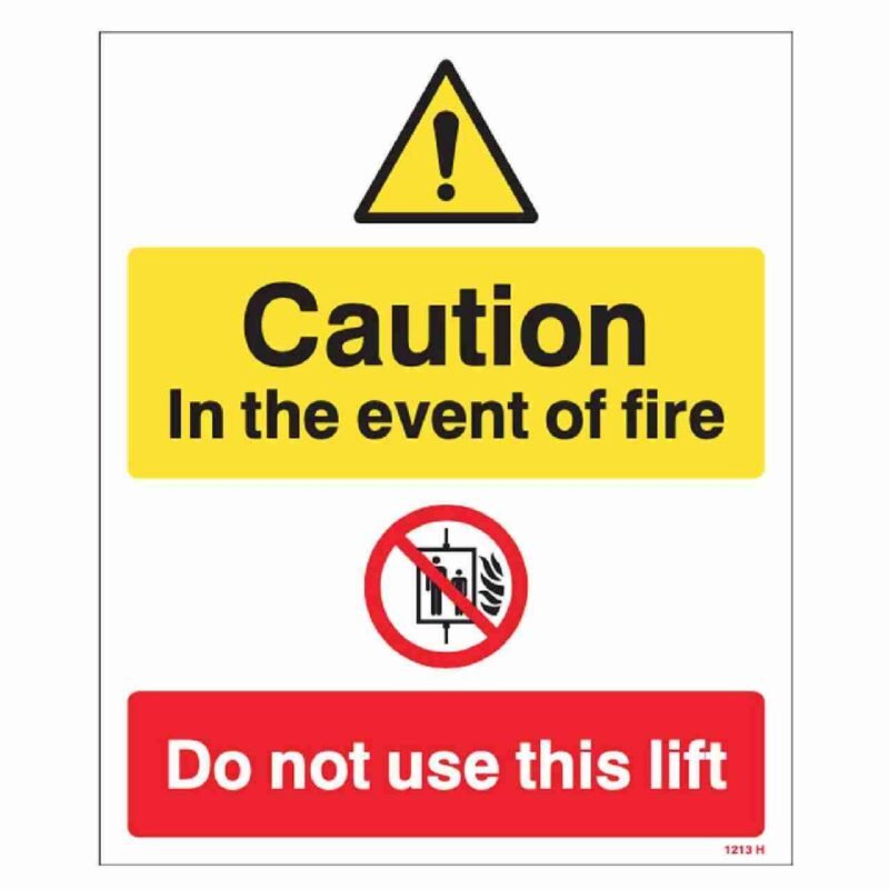 In Event Of Fire Do Not use Lift