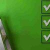 Ladders with check marks, showing ladder checklist inspection