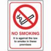 No Smoking Against Law To Smoke In These Premises