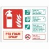 P50 Foam Spray Fire Extinguisher Sign