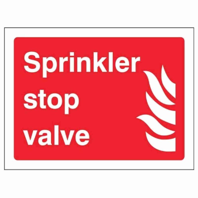 Sprinkler Stop Valve Sign