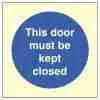 This Door Must Be Kept Closed Sign