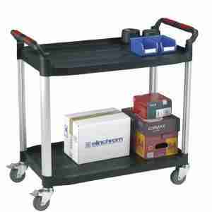 2 Tier Utility Tray Trolley