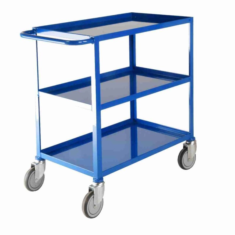 3 Tier Economy Fixed Steel Tray Trolley