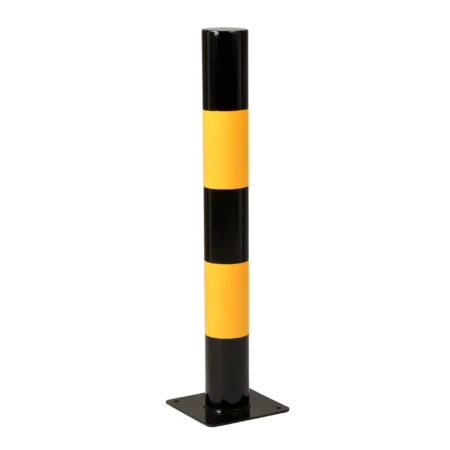 Protective Traffic Post | Steel Bollard | Black & Yellow Hi Viz