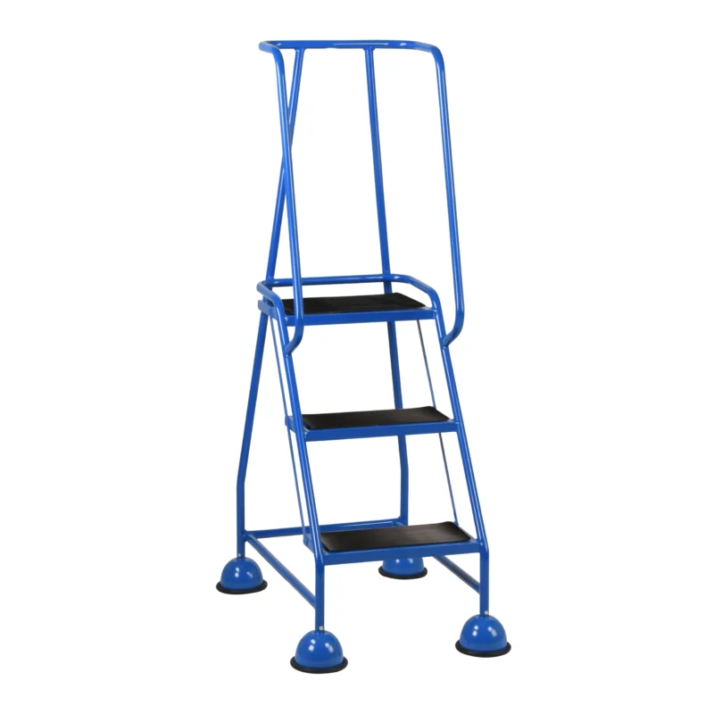 Steptek Classic Colour 3 Tread Mobile Steps Blue