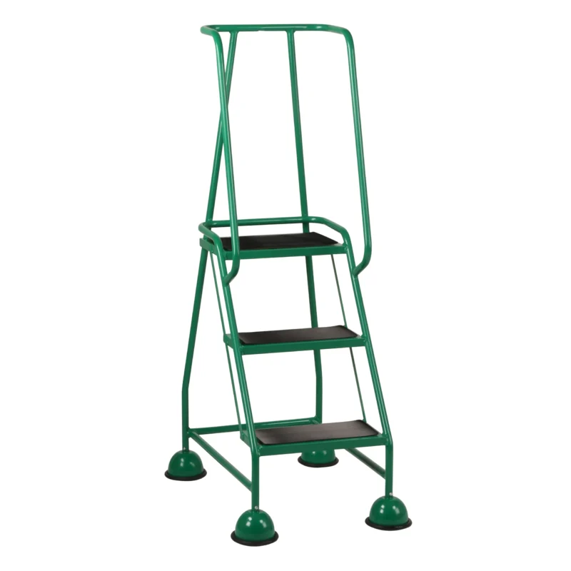 Steptek Classic Colour 3 Tread Mobile Steps Green