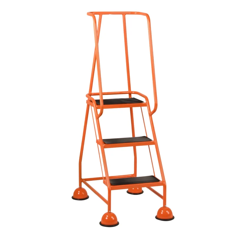 Steptek Classic Colour 3 Tread Mobile Steps Orange