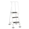 Steptek Classic Colour 3 Tread Mobile Steps White