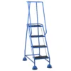 Steptek Classic Colour 4 Tread Mobile Steps Blue