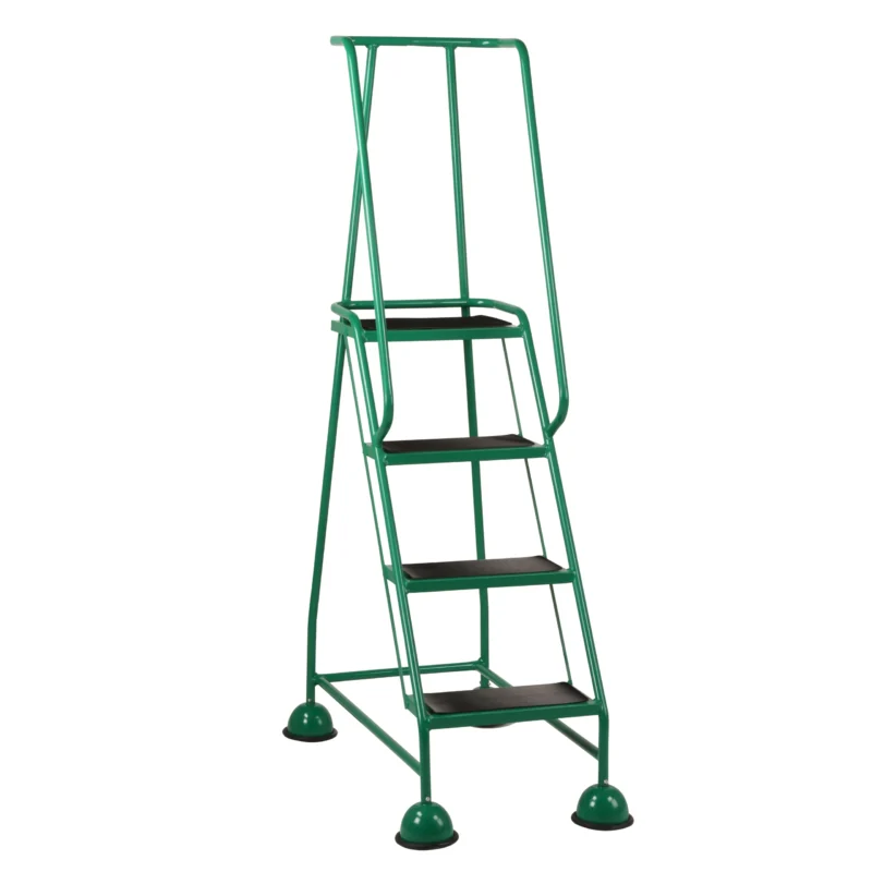 Steptek Classic Colour 4 Tread Mobile Steps Green