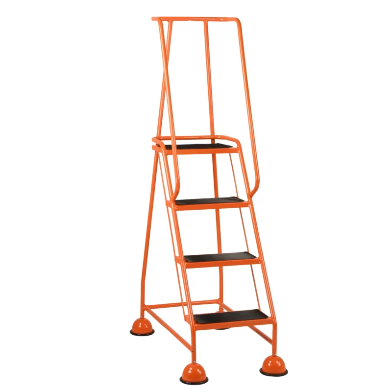 Steptek Classic Colour 4 Tread Mobile Steps Orange