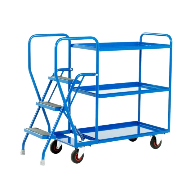 Steptek Step Tray Trolley - Blue Trays