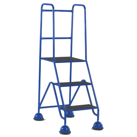 Steptek GRP Classic Colour Plus 3 Tread Mobile Steps Blue